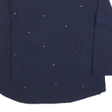 WHITE STUFF Womens Navy Blue Printed Long Sleeve Round Neck Top UK 10