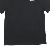CHAMPION Mens Black Graphic T-Shirt L Short Sleeve Crew Neck Logo Print