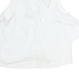 TRAFALUC Womens White Basic Sleeveless Round Neck Plain M Summer Top