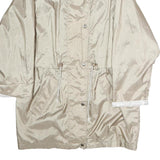 GEORGIA FORDI Womens Beige Jacket L Polyester Zip Plain Practical Lightweight