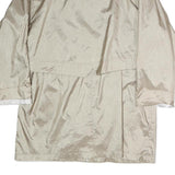 GEORGIA FORDI Womens Beige Jacket L Polyester Zip Plain Practical Lightweight