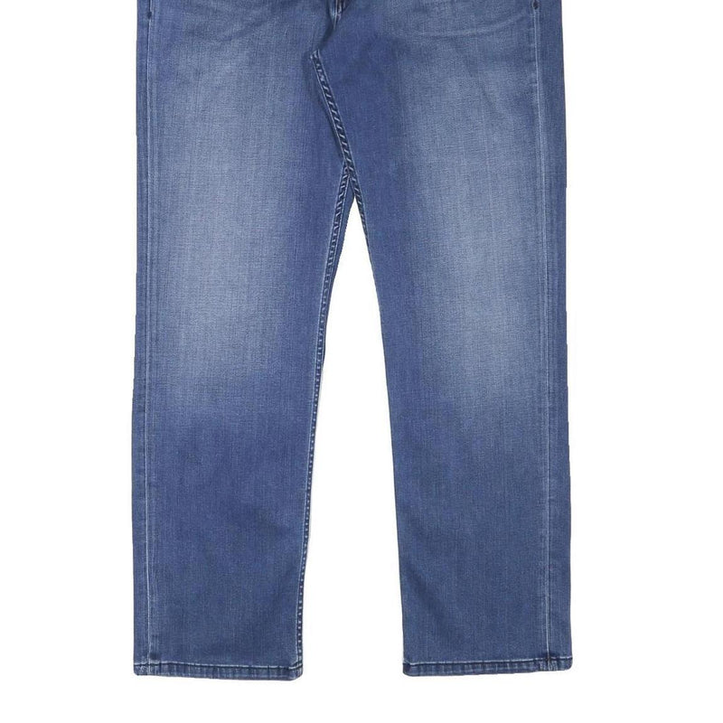 WRANGLER Mens Jeans Blue Regular Straight Denim Medium W38 L31 Classic Style