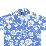 BENNY'S Mens Blue & White Floral Cotton Shirt 2XL Summer Casual Relaxed Fit