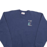 HANES Mens Navy Blue R Ranch Hornbrook Crew Neck XL Cotton Sweatshirt