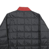 Mens Black & Red Quilted Jacket XL Zip Bomber Style Casual Outerwear