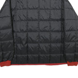 Mens Black & Red Quilted Jacket XL Zip Bomber Style Casual Outerwear