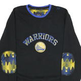 TWO HYPE Mens Black & Yellow Warriors Crew Neck Sweatshirt L Cotton Blend