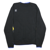 TWO HYPE Mens Black & Yellow Warriors Crew Neck Sweatshirt L Cotton Blend