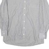 WESTBURY Mens Blue & White Stripe Cotton Blend Shirt L Classic Button-Down