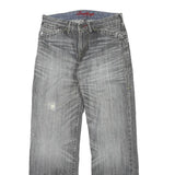 LEVI'S Mens Regular Fit Grey Denim Classic Zip W30 L31 Straight Jeans Casual