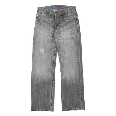 LEVI'S Mens Regular Fit Grey Denim Classic Zip W30 L31 Straight Jeans Casual