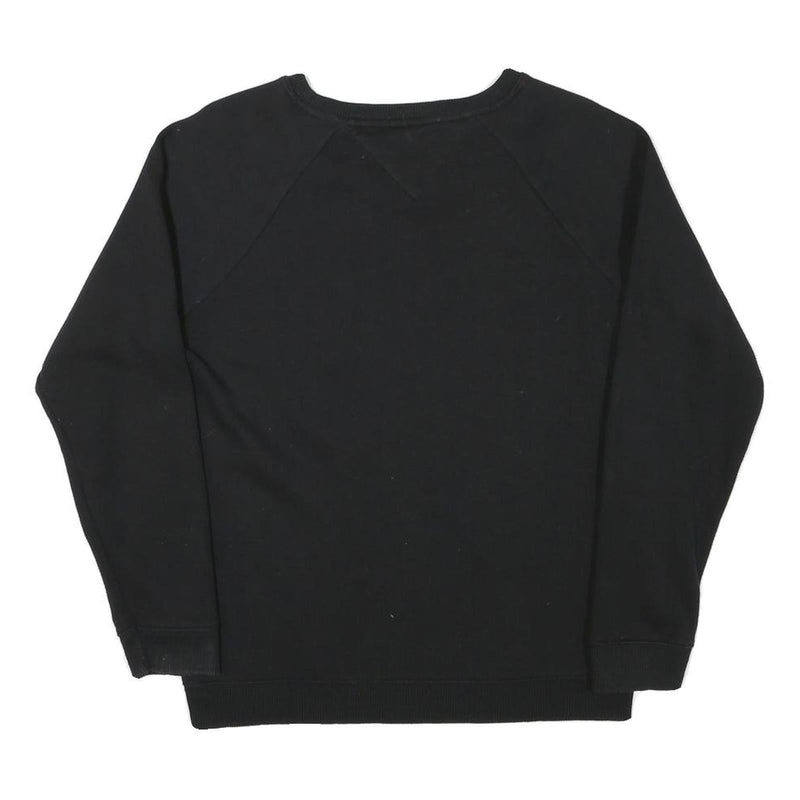 TOMMY HILFIGER Mens Black Crew Neck S Sweatshirt Cotton Blend Pullover