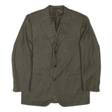 YVES SAINT LAURENT Mens Grey Wool Blend Classic Jacket M Woven Button Closure