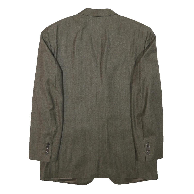 YVES SAINT LAURENT Mens Grey Wool Blend Classic Jacket M Woven Button Closure