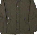 BARBOUR Womens Green Quilted Jacket L Polyester Blend Classic Button Fastening