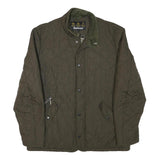 BARBOUR Womens Green Quilted Jacket L Polyester Blend Classic Button Fastening