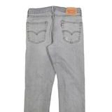 LEVI'S 514 Classic Mens Jeans Grey Regular Straight Denim Light W32 L29 Zip