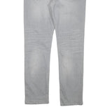 DIESEL Mens Slim Grey Denim Slim Jeans Cotton Blend W33 L29 Distressed Zip