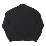 ADIDAS Womens Black Bomber Jacket S Polyester Blend Plain Zip Casual Lightweight