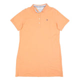 TOMMY HILFIGER Womens Orange Polo Cotton Dress Short Sleeve 2XL Casual Summer