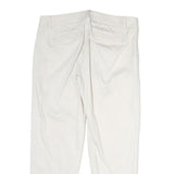 J. CREW Womens White Regular Fit Straight Leg Cotton Blend Trousers W32 L25