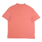 CALVIN KLEIN Mens Coral Pink Short Sleeve Plain XL Cotton Blend Polo Shirt