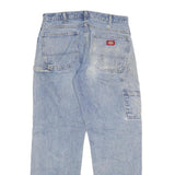 DICKIES Mens Jeans Blue Regular Straight Denim Light W32 L32 Workwear Durable