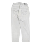 LEVI'S Womens Jeans White Slim Skinny Denim Light W24 L30 Cotton Blend Zip