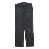 CARHARTT Mens Black Cotton Blend Relaxed Fit Straight Leg Trousers W32 L30