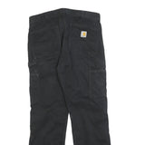 CARHARTT Mens Black Cotton Blend Relaxed Fit Straight Leg Trousers W32 L30