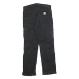 CARHARTT Mens Black Cotton Blend Relaxed Fit Straight Leg Trousers W32 L30