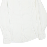 ARMANI JEANS Mens White Formal Shirt S Button Collar Cotton Blend Classic Fit