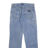 DICKIES Mens Jeans Blue Regular Straight Denim Light W30 L30 Workwear Comfort