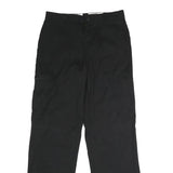 DICKIES Womens Black Polyester Blend Regular Straight Trousers W30 L32 Workwear