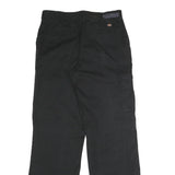 DICKIES Womens Black Polyester Blend Regular Straight Trousers W30 L32 Workwear