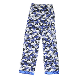 I AM GIA Womens Relaxed Blue White & Black Camouflage Cargo Trousers W26 L29