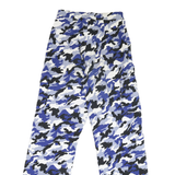 I AM GIA Womens Relaxed Blue White & Black Camouflage Cargo Trousers W26 L29