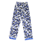 I AM GIA Womens Relaxed Blue White & Black Camouflage Cargo Trousers W26 L29