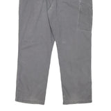 CARHARTT Mens Relaxed Grey Cotton Blend Trousers W40 L29 Workwear Zip Closure