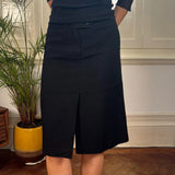 Max & Co Midi Skirt - 28W UK 8 Black Cotton
