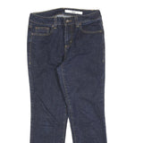 DKNY Womens Blue Regular Straight Denim Light W28 L26 Zip Cotton Blend Jeans