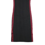 TOMMY HILFIGER Womens Black Bodycon Cotton Blend Short Sleeve Midi Dress XXS