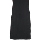 TOMMY HILFIGER Womens Black Bodycon Cotton Blend Short Sleeve Midi Dress XXS