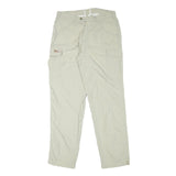 SUNWAY Mens Relaxed Beige Cargo Trousers W30 L31 Polyester Blend Zip Pockets