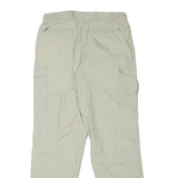 SUNWAY Mens Relaxed Beige Cargo Trousers W30 L31 Polyester Blend Zip Pockets