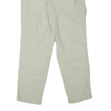 SUNWAY Mens Relaxed Beige Cargo Trousers W30 L31 Polyester Blend Zip Pockets