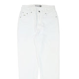 AUTHENTICS Womens Jeans White Relaxed Straight Denim W27 L29 Minimal Design