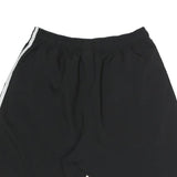 ADIDAS Mens Black Casual Shorts M W28 Polyester Sports Style with Stripes