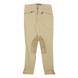 RALPH LAUREN Womens Cotton Blend Beige Slim Zip Skinny Trousers W28 L28