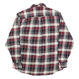 JACHS Mens Burgundy Black & Cream Check Shirt M Casual Long Sleeve Cotton Blend